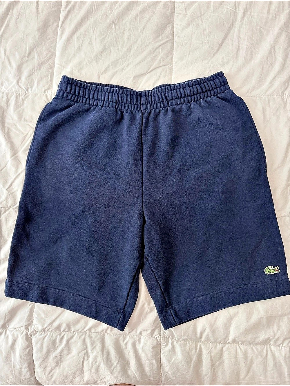 Lacoste Regular Fit Fleece Shorts Men's Blue Size Medium